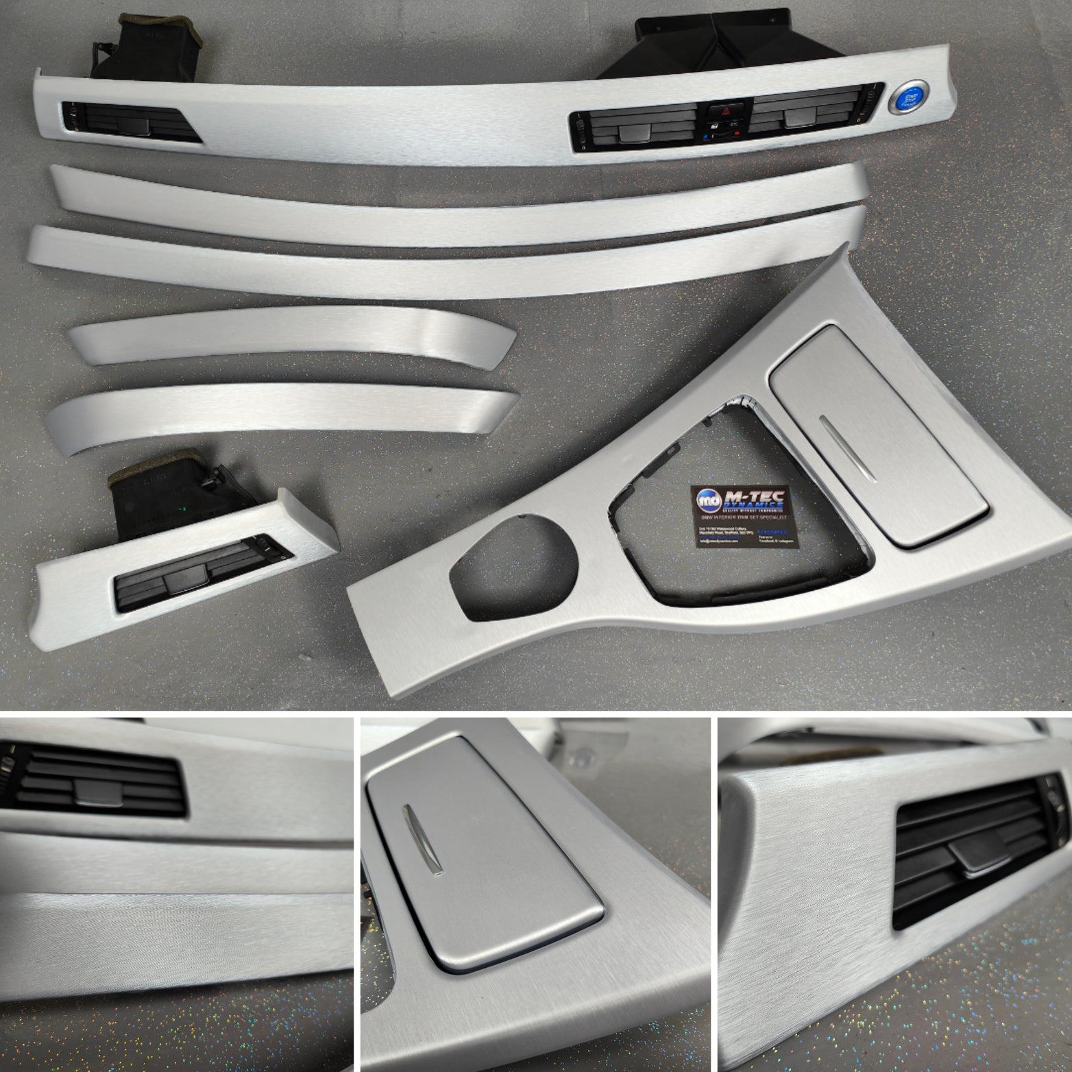 BMW E90 / E91 SILVER BRUSHED ALUMINIUM INTERIOR TRIM SET (CCC)